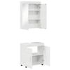 vidaXL Ensemble de mobilier de salle de bain TULUM Blanc brillant