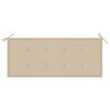 vidaXL Banc de jardin avec coussin 135 cm Bois d'acacia massif