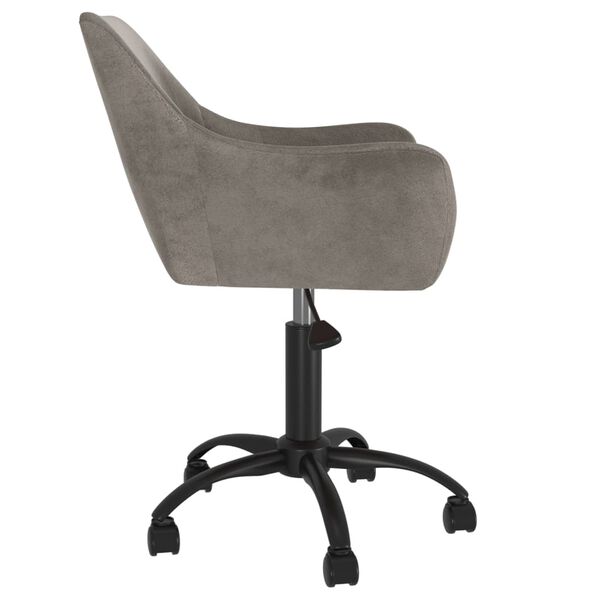 vidaXL Chaise pivotante de salle &agrave; manger Gris clair Velours