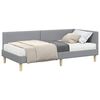 vidaXL Cadre de lit d'angle avec matelas 2 pi&egrave;ces Gris clair tissu