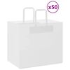vidaXL Sacs en papier 50 pcs avec poign&eacute;es blanc 32x22x28 cm
