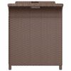 vidaXL Banc de jardin avec coussin marron 116x46x57 cm résine tressée