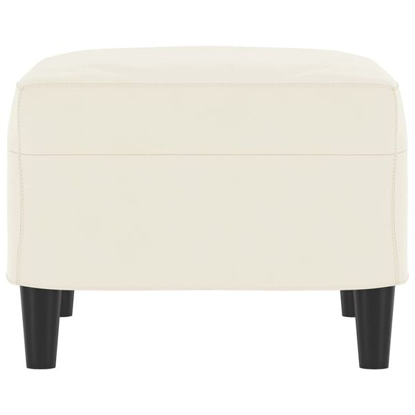 vidaXL Repose-pied Cr&egrave;me 60x50x41 cm Velours