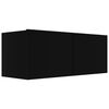 vidaXL Meubles TV 4 pcs Noir 80x30x30 cm Bois d'ing&eacute;nierie