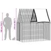 vidaXL Cage pour lapins Argent&eacute; 200 x 100 x 210 cm Acier galvanis&eacute;