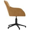 vidaXL Chaise pivotante de bureau Marron Velours