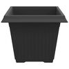 vidaXL Pot de Fleurs Carr&eacute; 24 pcs Noir 43 x 43 x 33,5 cm Plastique