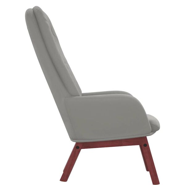 vidaXL Chaise de relaxation Gris clair Velours