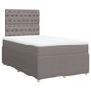 vidaXL Sommier &agrave; lattes de lit avec matelas taupe 120x190 cm tissu