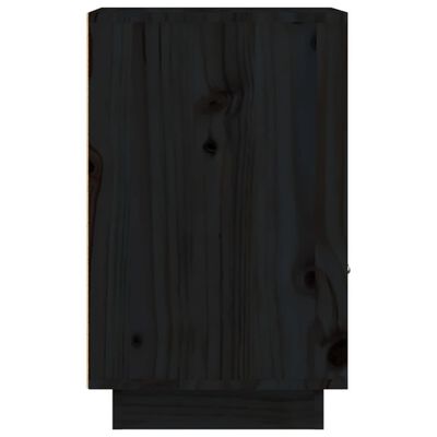 vidaXL Tables de chevet 2 pcs Noir 40x34x55 cm Bois de pin massif