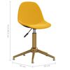 vidaXL Chaises &agrave; manger pivotantes lot de 4 jaune moutarde velours