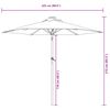 vidaXL Parasol de jardin avec m&acirc;t en acier vert 225x225x212 cm