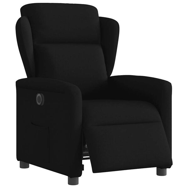 vidaXL Fauteuil inclinable &eacute;lectrique Noir Tissu