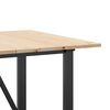 vidaXL Table &agrave; manger cadre en O 140x80x75 cm bois de pin massif acier