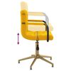 vidaXL Chaise pivotante de salle &agrave; manger Jaune moutarde Velours