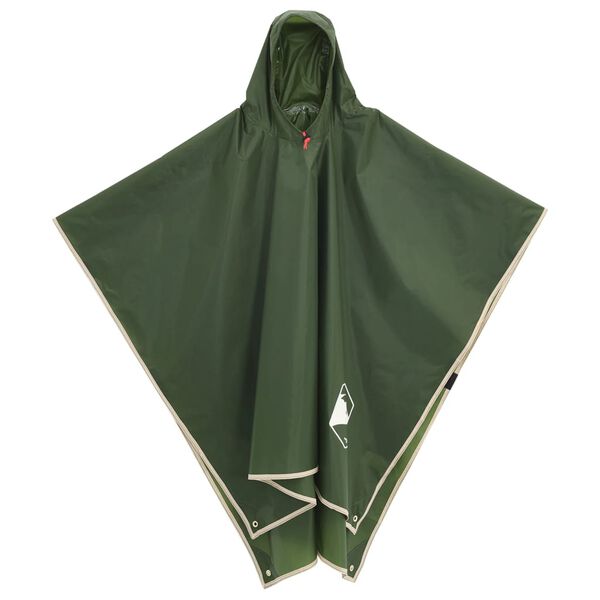 vidaXL Poncho de pluie avec capuche design 2 en 1 vert 223x145 cm