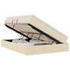 vidaXL Lit avec rangement et matelas Cr&egrave;me 140 x 200 cm Polyester