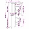 vidaXL Haut Armoire Ch&ecirc;ne noir 69,5 x 34 x 180 cm