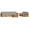 vidaXL Ensemble de canap&eacute;s d'ext&eacute;rieur 7 pc Gris Naturel et Clair