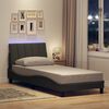 vidaXL Cadre de lit sans matelas Hanko gris fonc&eacute; 90x200 cm tissu