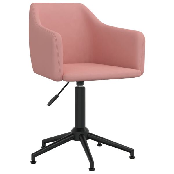 vidaXL Chaises pivotantes &agrave; manger lot de 2 Rose Velours