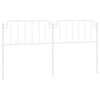vidaXL T&ecirc;te de lit de remplacement m&eacute;tal blanc 200 cm