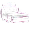vidaXL Lit avec matelas Hvar taupe 140x200 cm tissu