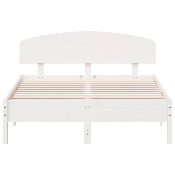 vidaXL Cadre de lit sans matelas blanc 120x190 cm bois de pin massif