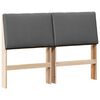 vidaXL T&ecirc;te de lit capitonn&eacute;e Gris fonc&eacute; 140 cm Pin massif