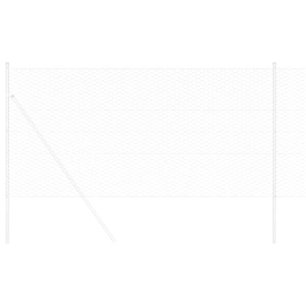 vidaXL Cl&ocirc;ture hexagonale Argent&eacute; 1 x 50 m Acier galvanis&eacute;