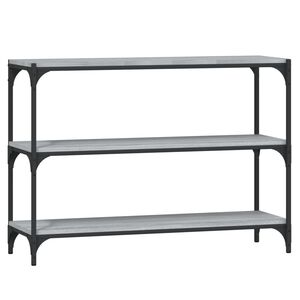 vidaXL Biblioth&egrave;que Sonoma gris 100x33x70,5 cm Bois d'ing&eacute;nierie acier