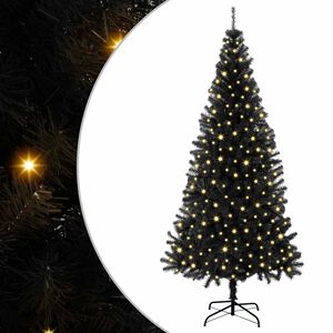vidaXL Sapin de No&euml;l Noir 180 cm PVC
