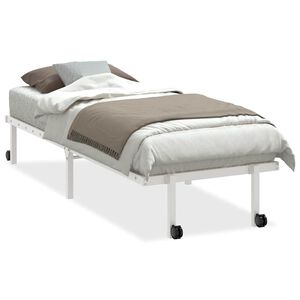 vidaXL Cadre de lit sans matelas pliable blanc 75x190 cm acier