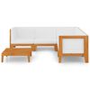 vidaXL Salon de jardin 6 pcs avec coussins Bois d'acacia solide