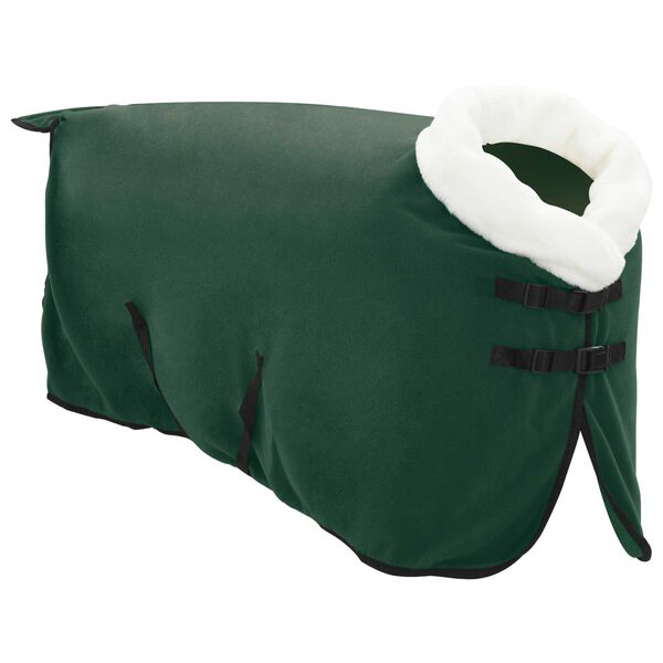 vidaXL Couverture &Eacute;quine Vert fonc&eacute; complet 115 cm Fleece polaire