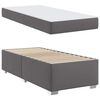 vidaXL Cadre de lit avec matelas Gris 80 x 200 cm tissu