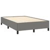 vidaXL Sommier &agrave; lattes de lit avec matelas gris fonc&eacute; 120x190cm tissu
