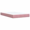 vidaXL Sommier &agrave; lattes de lit avec matelas Rose 120x200 cm Velours