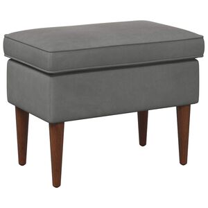 vidaXL Pouf Gris fonc&eacute; 55 x 35 x 41 cm Velours