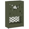 vidaXL Stand de Parapluie de Pluie Vert olive 28 x 12 x 41 cm Acier