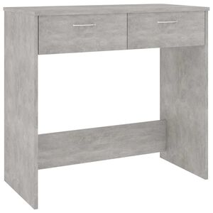 vidaXL Bureau Gris b&eacute;ton 80x40x75 cm Bois d&rsquo;ing&eacute;nierie