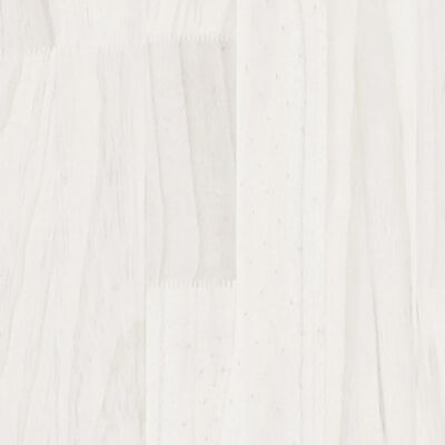 vidaXL Table de chevet Blanc 40x29,5x64 cm Bois de pin solide