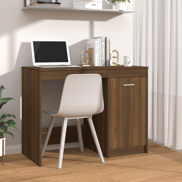 vidaXL Bureau Chêne marron 100x50x76 cm Bois d'ingénierie