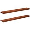 vidaXL Appuis de fen&ecirc;tre 2 pc Marron 120 x 20 x 2 cm