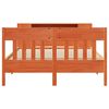 vidaXL Lit biblioth&egrave;que sans matelas cire marron 140x190 cm pin massif
