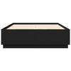 vidaXL Cadre de lit avec LED sans matelas noir 150x200 cm