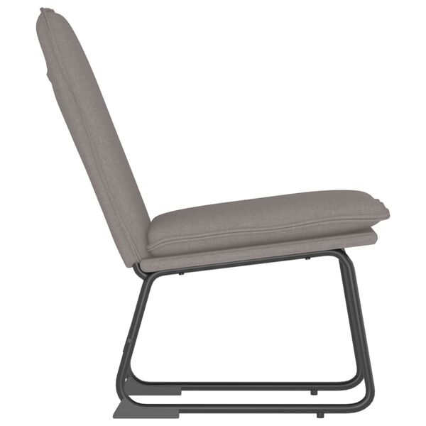vidaXL Chaise longue Taupe 52x75x76 cm Tissu