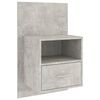vidaXL Table de chevet murale Gris b&eacute;ton