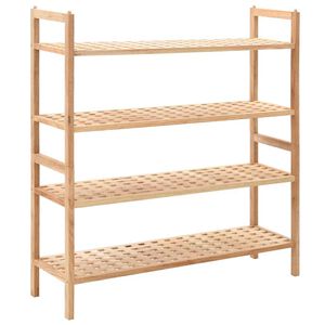 vidaXL &Eacute;tag&egrave;re &agrave; chaussures Bois de noyer massif 69 x 26 x 81 cm