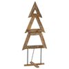 vidaXL Sapin de Noël avec support Marron 180 cm Bois de teck solide